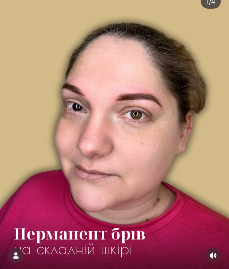 Пудровые брови перманент бровей татуаж, фото - Мастер татуажа Александра Левчун