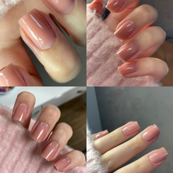 Нежный маникюр нюдовый корейский, фото - Мастер маникюра Альона Землякова