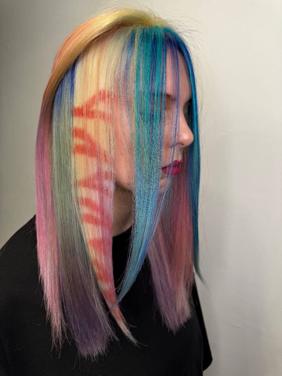 Скрытое окрашивание передних прядей контуринг, фото - Парикмахер Ирина Брачевская