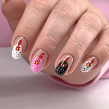 Оригінальний манікюр на Великдень з дизайном, фото - Майстер манікюру Наталія Кулявец