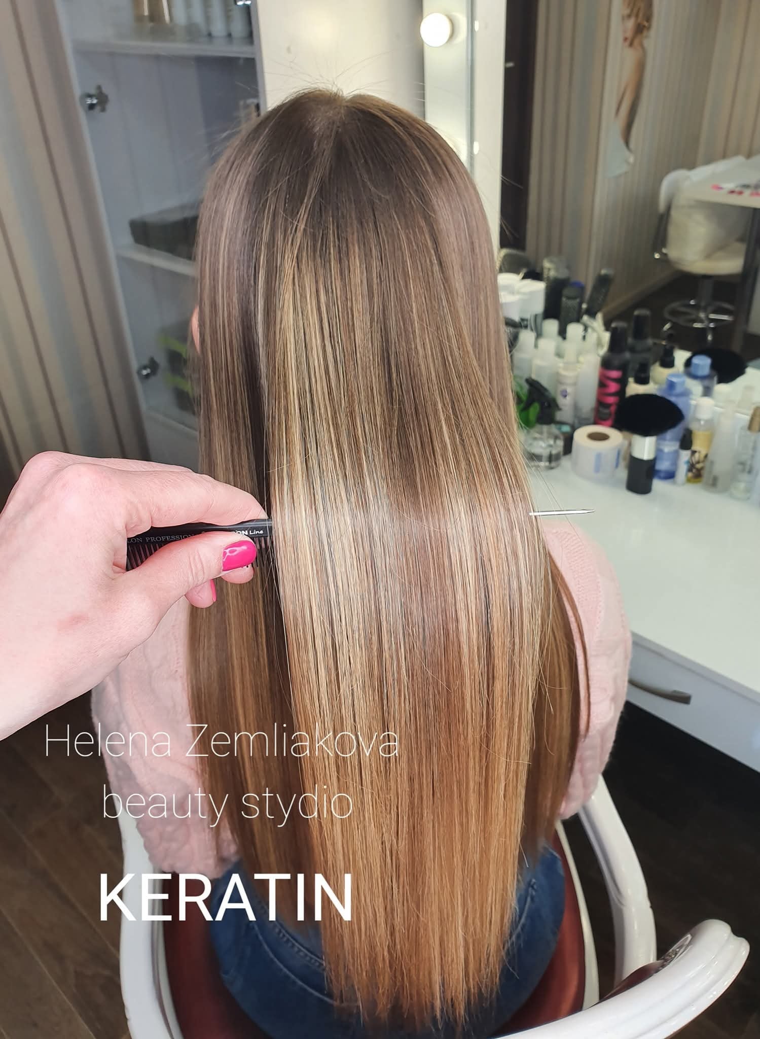 Вирівнювання волосся кератин, фото - Перукар-колорист Альона Землякова
