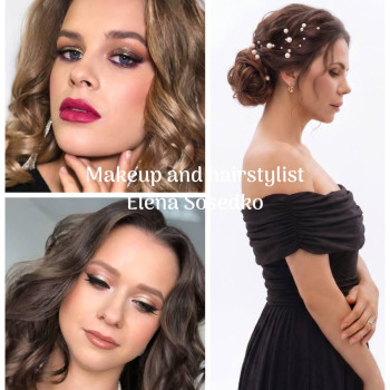 Вечерний макияж красивый под черное платье, фото - Преподаватель курсов красоты Елена Соседко
