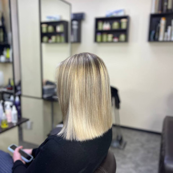 Камуфлирование седины сложное окрашивание рельефное, фото - Парикмахер Оля Кравченко