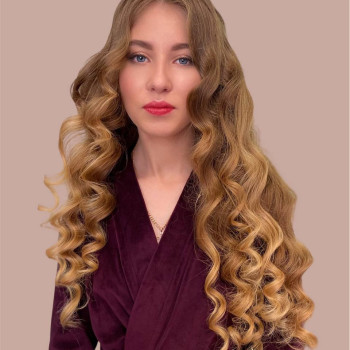 Окрашивание передних прядей теплый блонд бежевый, фото - Парикмахер Оля Кравченко