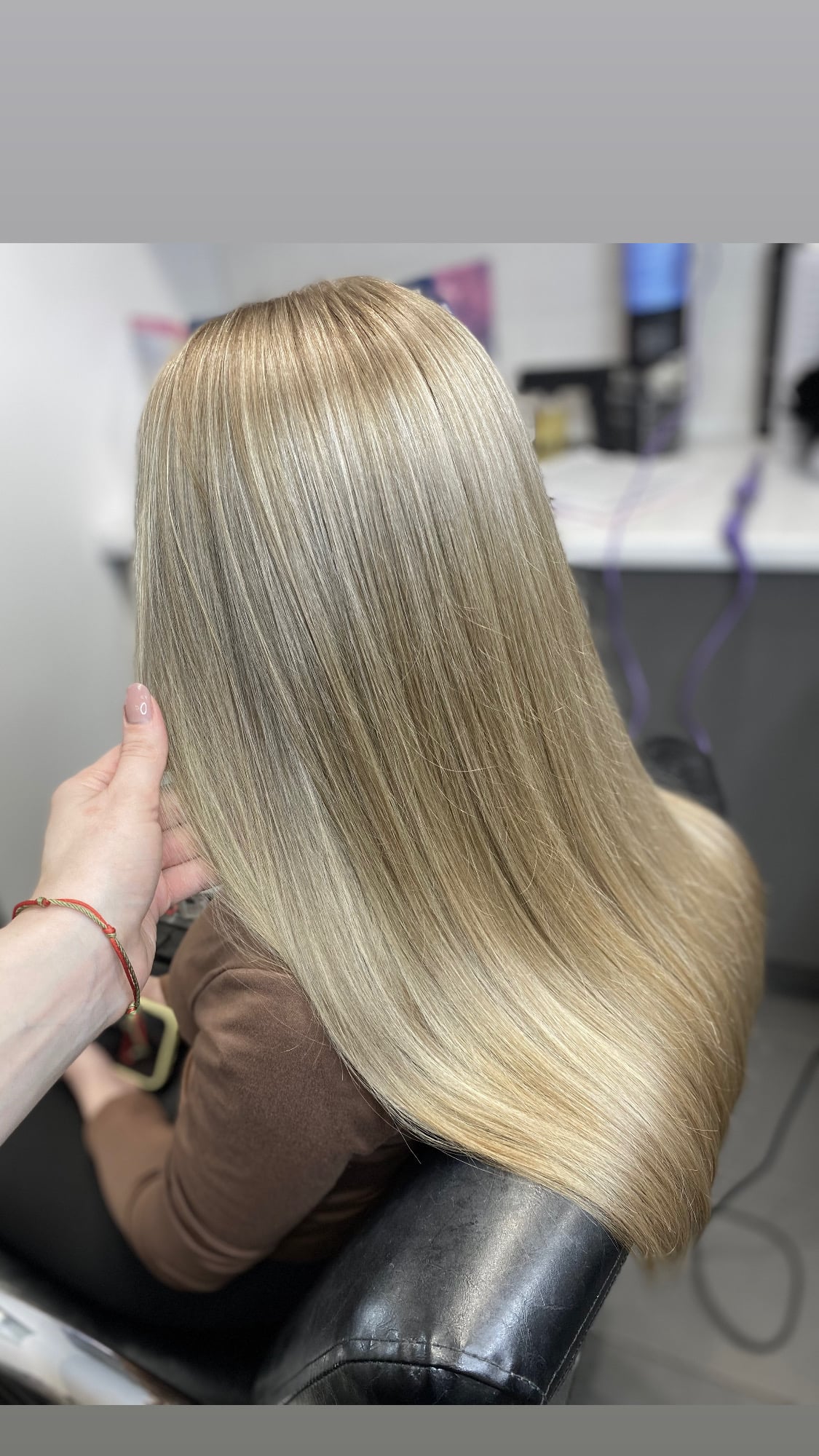 Рельєфне фарбування блонд холодний, фото - Салон краси Milek