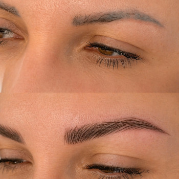 До / Після Складний випадок Перекриття старої роботи з підбором форми та кольору