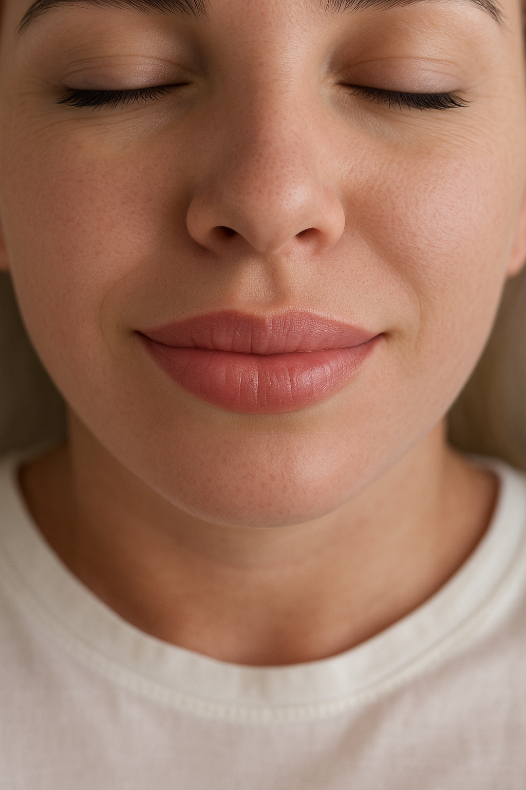 Перманент губ (акварельна техніка) Ефект свіжих, доглянутих губ без макіяжу М’який, натуральний відтінок, фото - Майстер татуажу Анастасия Берник