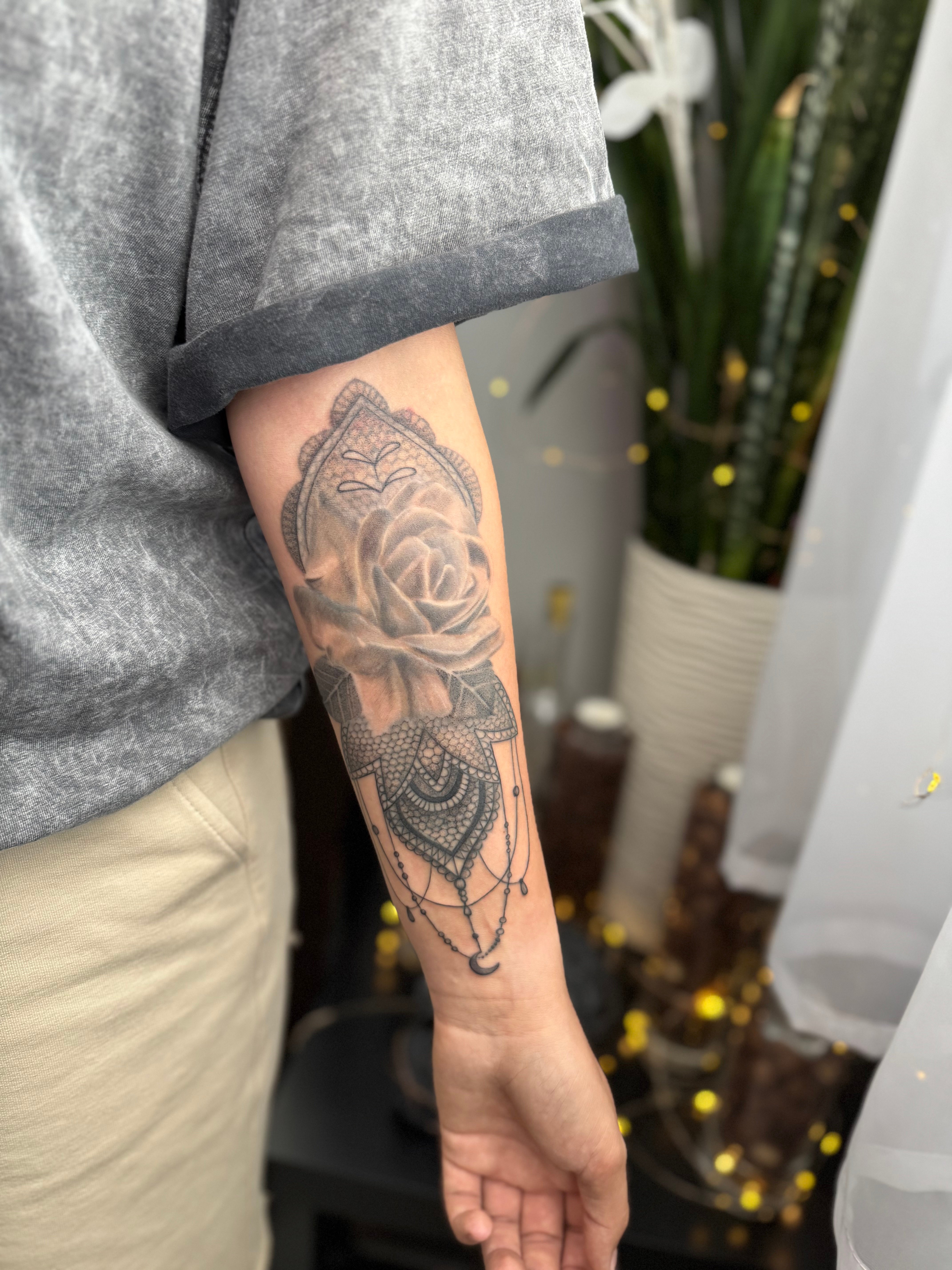 Троянда орнамент, фото - Тату майстер Світлана Тімошенко