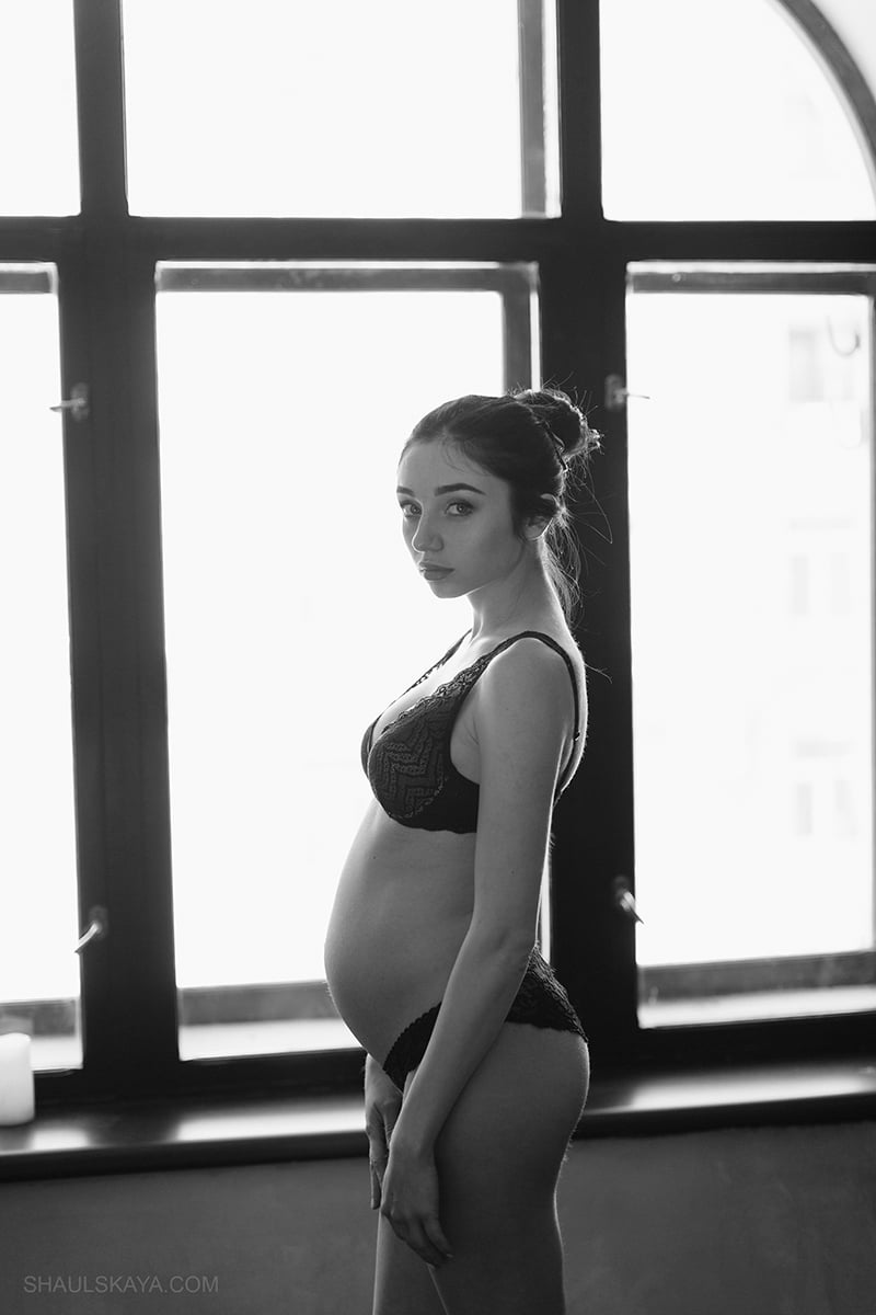 Фотосесія вагітності в нижній білизні будуарна, фото - Весільний фотограф Анна Шаульская