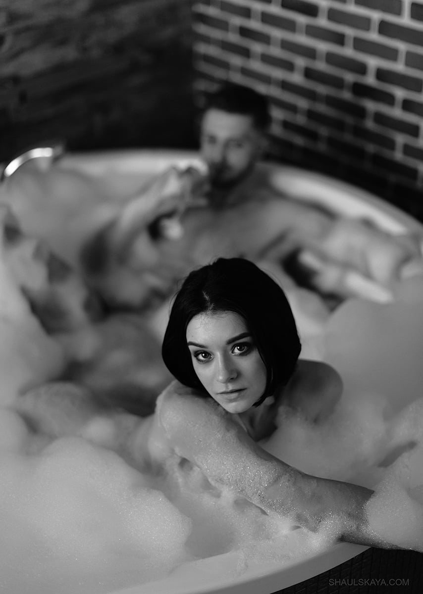 Фотосесія ню еротична у ванній, фото - Весільний фотограф Анна Шаульская