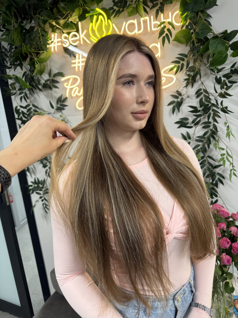 Контуринг волосся на русяве контурінг темне, фото - Перукар Наталі Костюкович