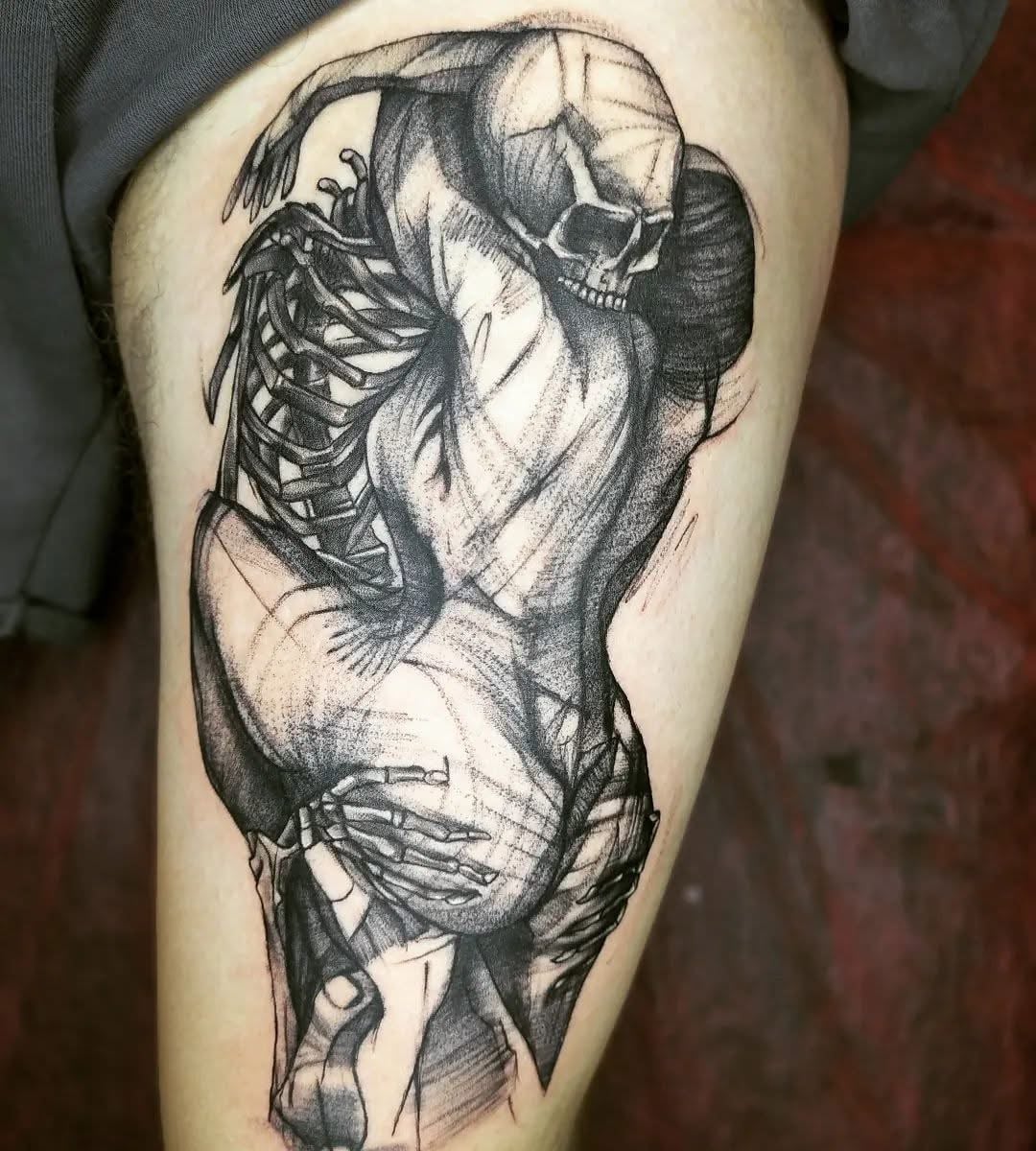 Дівчина смерть андеграунд, фото - Тату майстер Світлана Кулініч