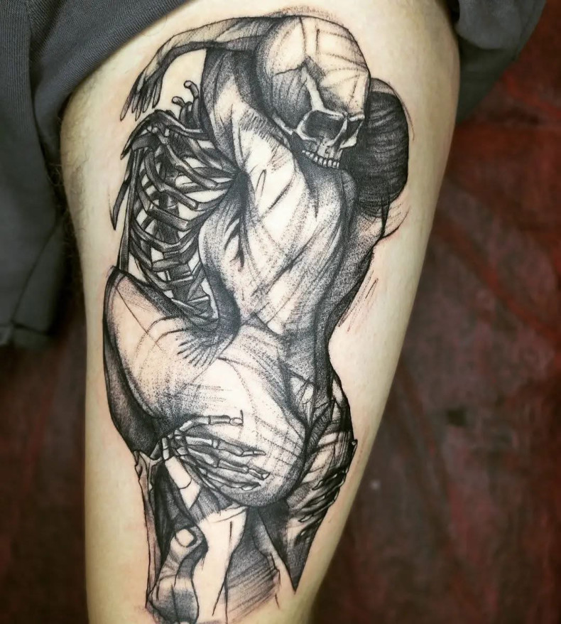 Дівчина смерть андеграунд, фото - Тату майстер Світлана Кулініч