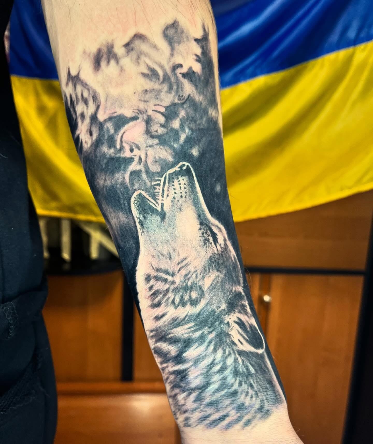 Для хлопців вовк на передпліччі, фото - Тату майстер Світлана Кулініч