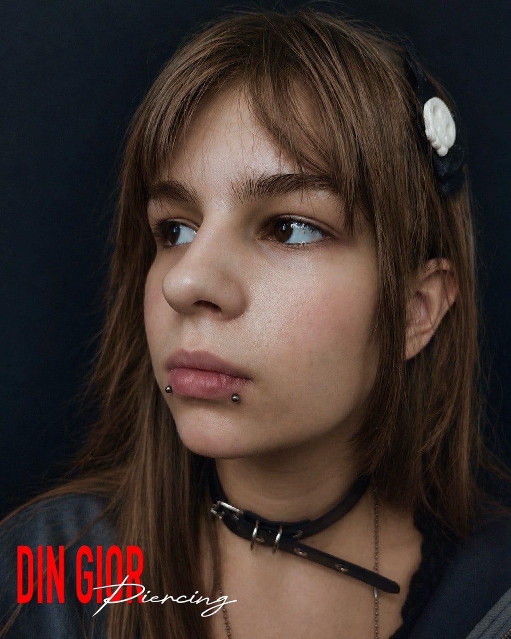 Пірсинг губи: подвійний лабрет, акуратна симетрія., фото - Тату салон DIN GIOR tattoo & piercing