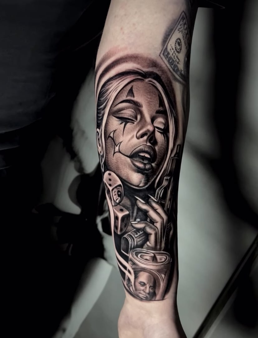 Для хлопців на передпліччі реалізм, фото - Тату салон Free Art Tattoo