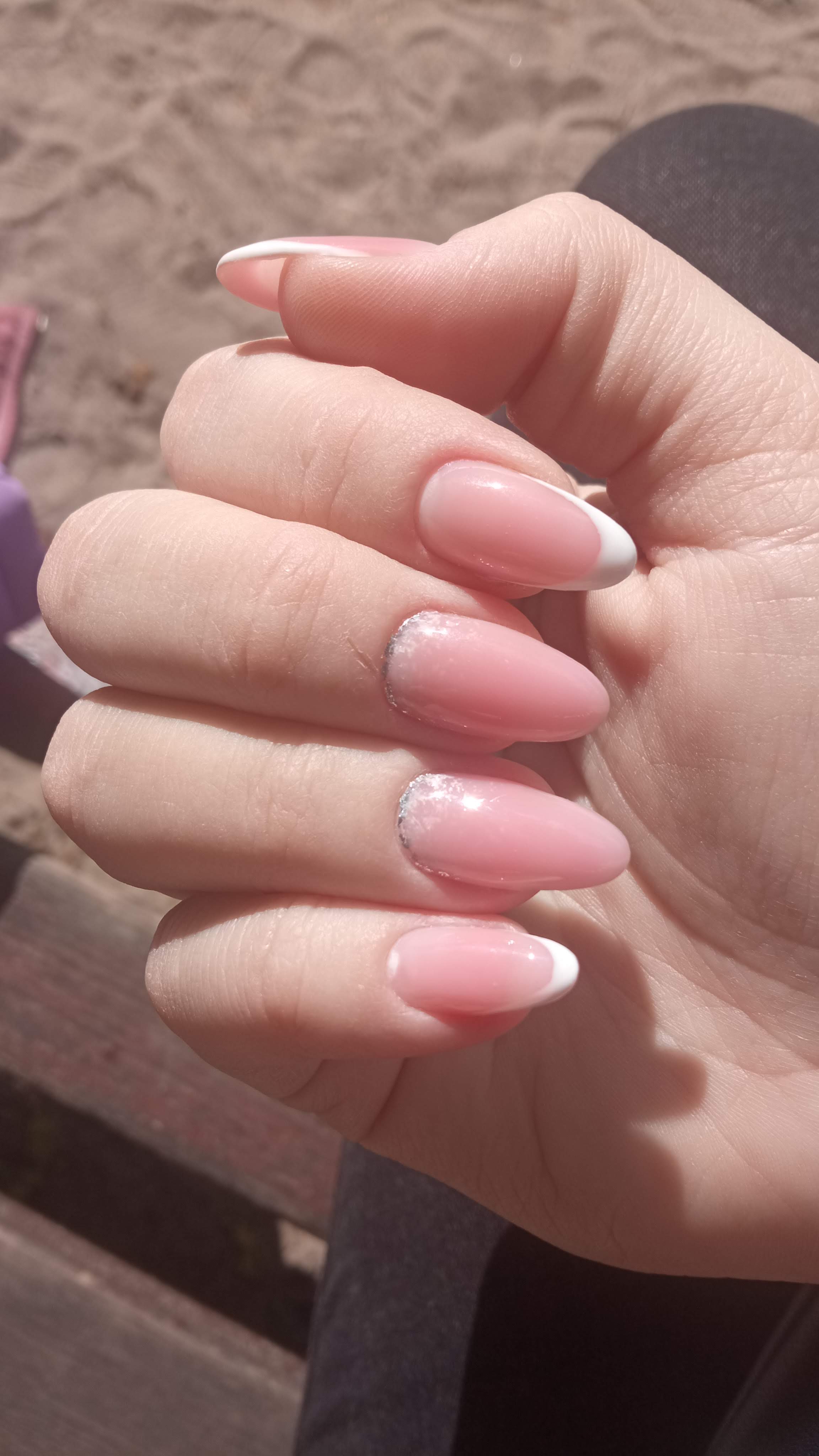 Білий манікюр французький рожевий, фото - Майстер манікюру Наталья Стариченко