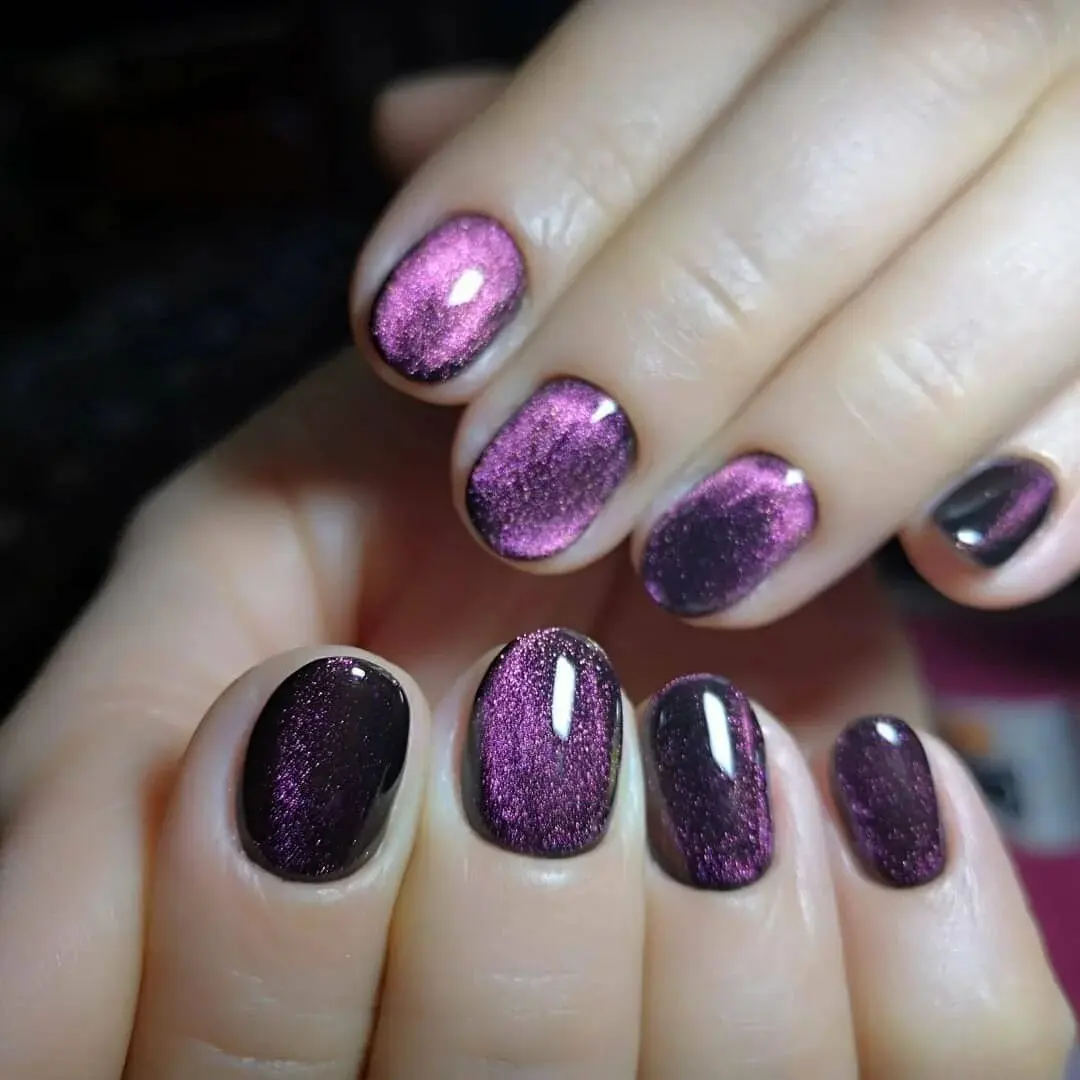 Манікюр котяче око металік магнітний, фото - Майстер манікюру Дар'я Базилевська