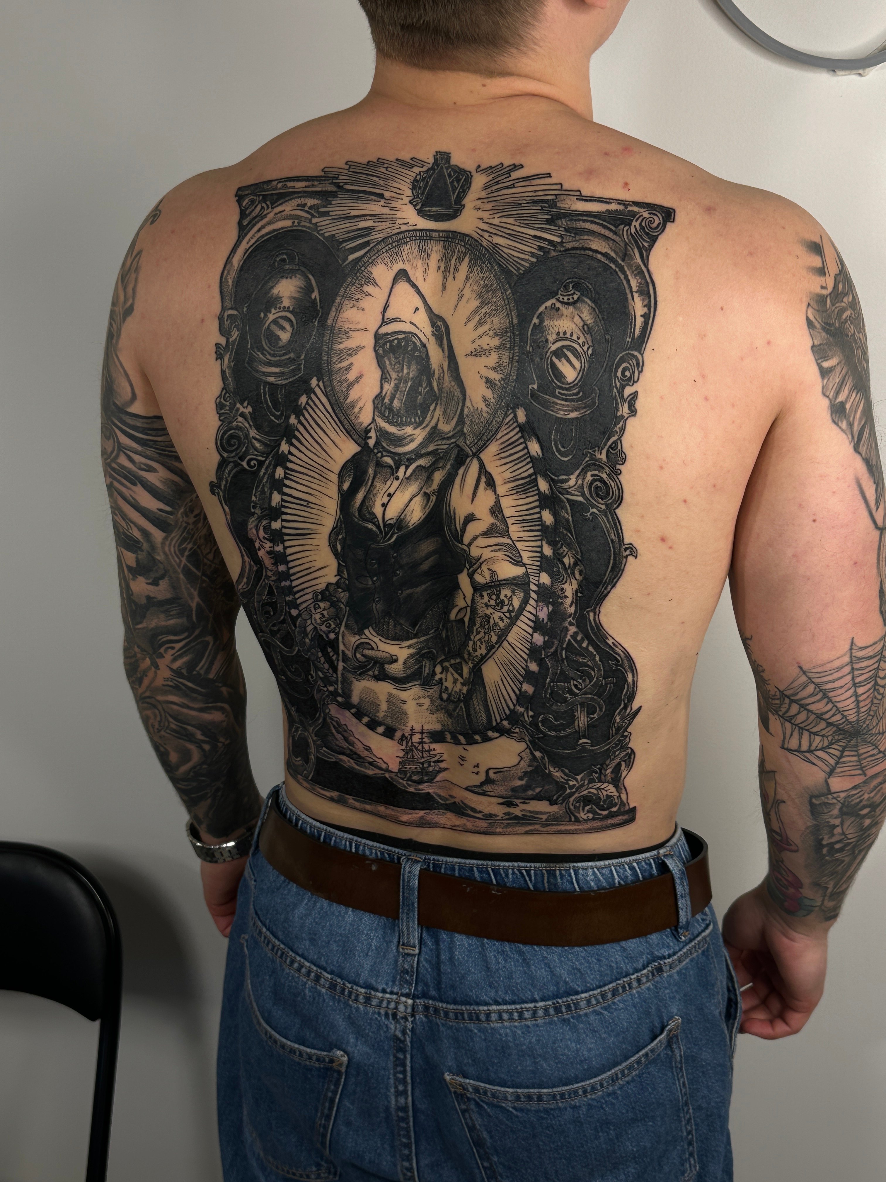 Мужские реализм черно-белые, фото - Тату салон Smile Tattoo