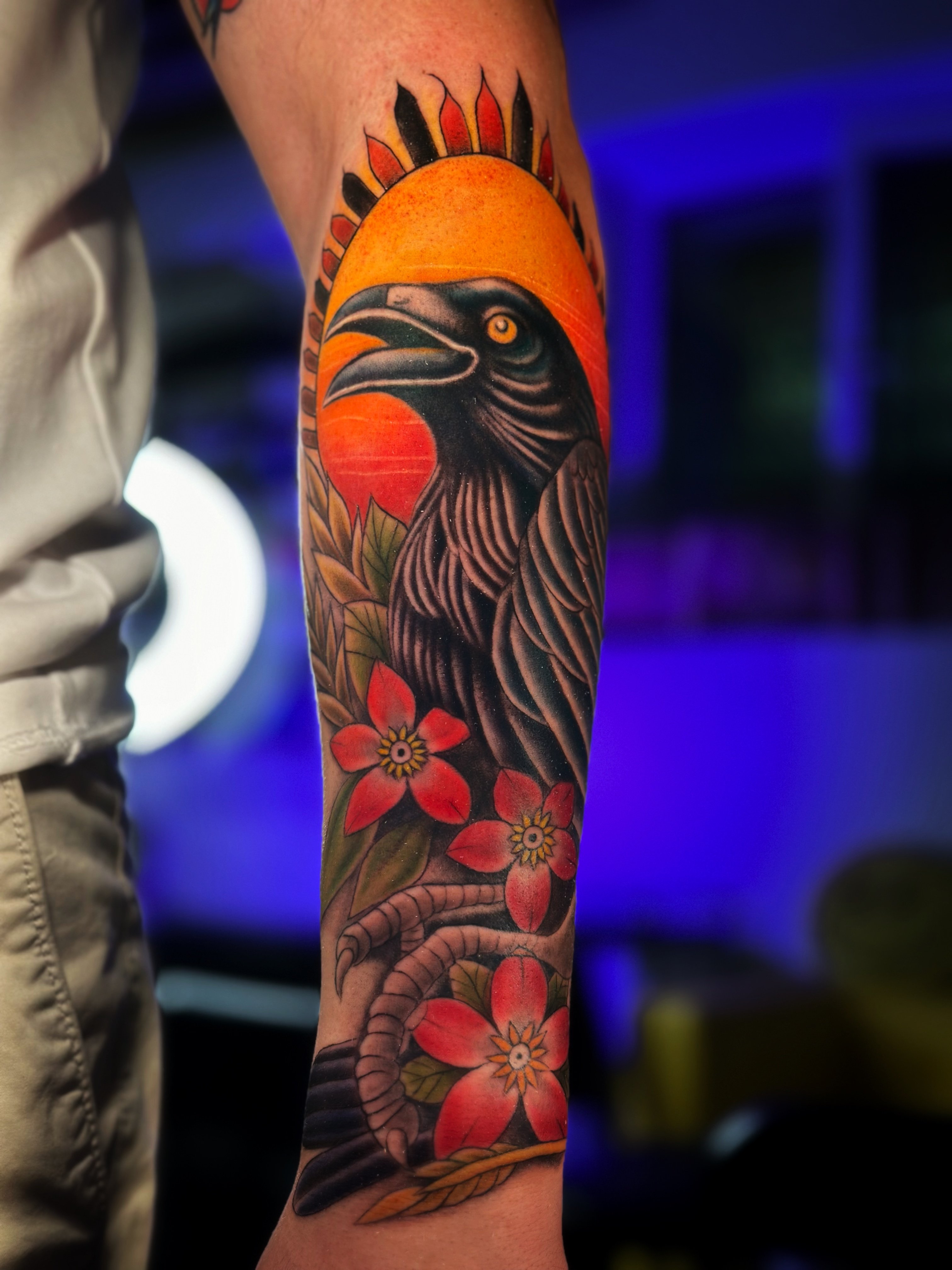 Мужские на предплечье цветные, фото - Тату салон Smile Tattoo