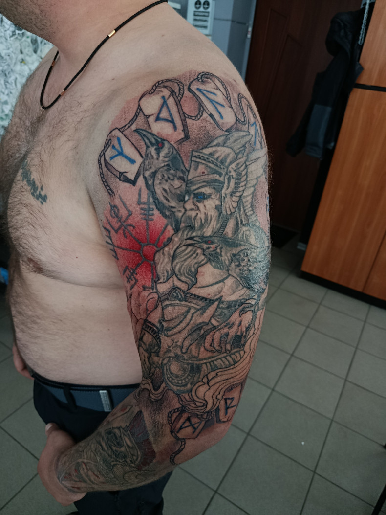 Для хлопців рукав кольорові, фото - Тату майстер Дмитро Tattooin