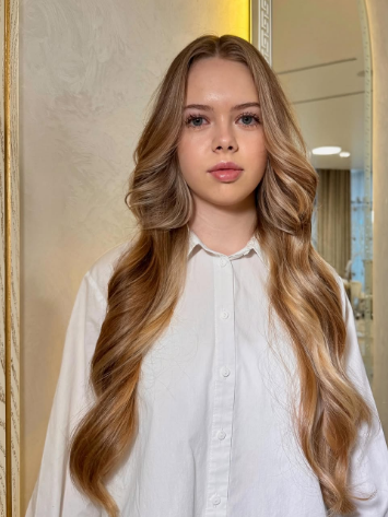 Стрижка на довге волосся укладка балаяж, фото - Салон краси Crystal Beauty
