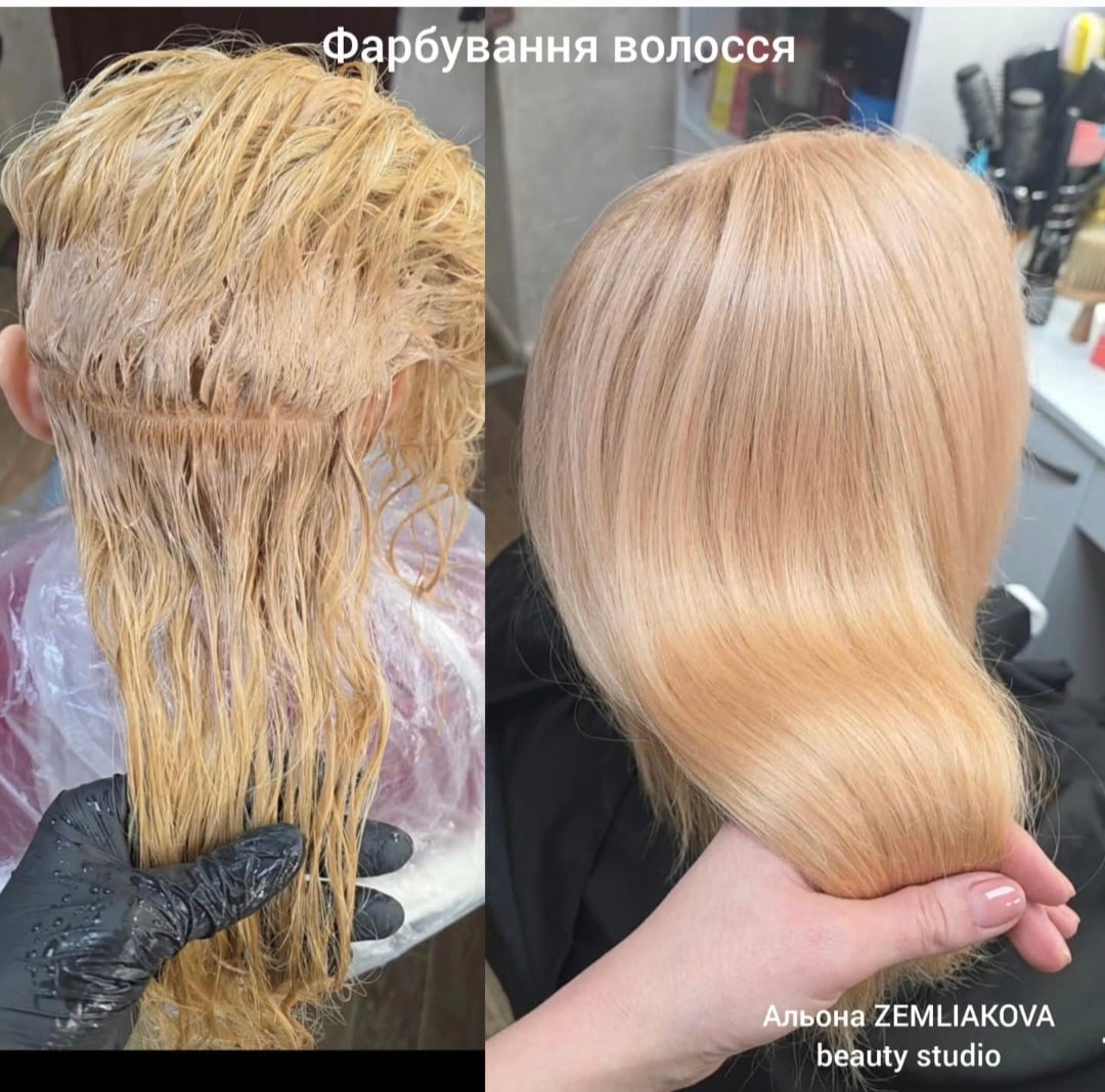 Фарбування волосся, фото - Парикмахер-колорист Альона Землякова