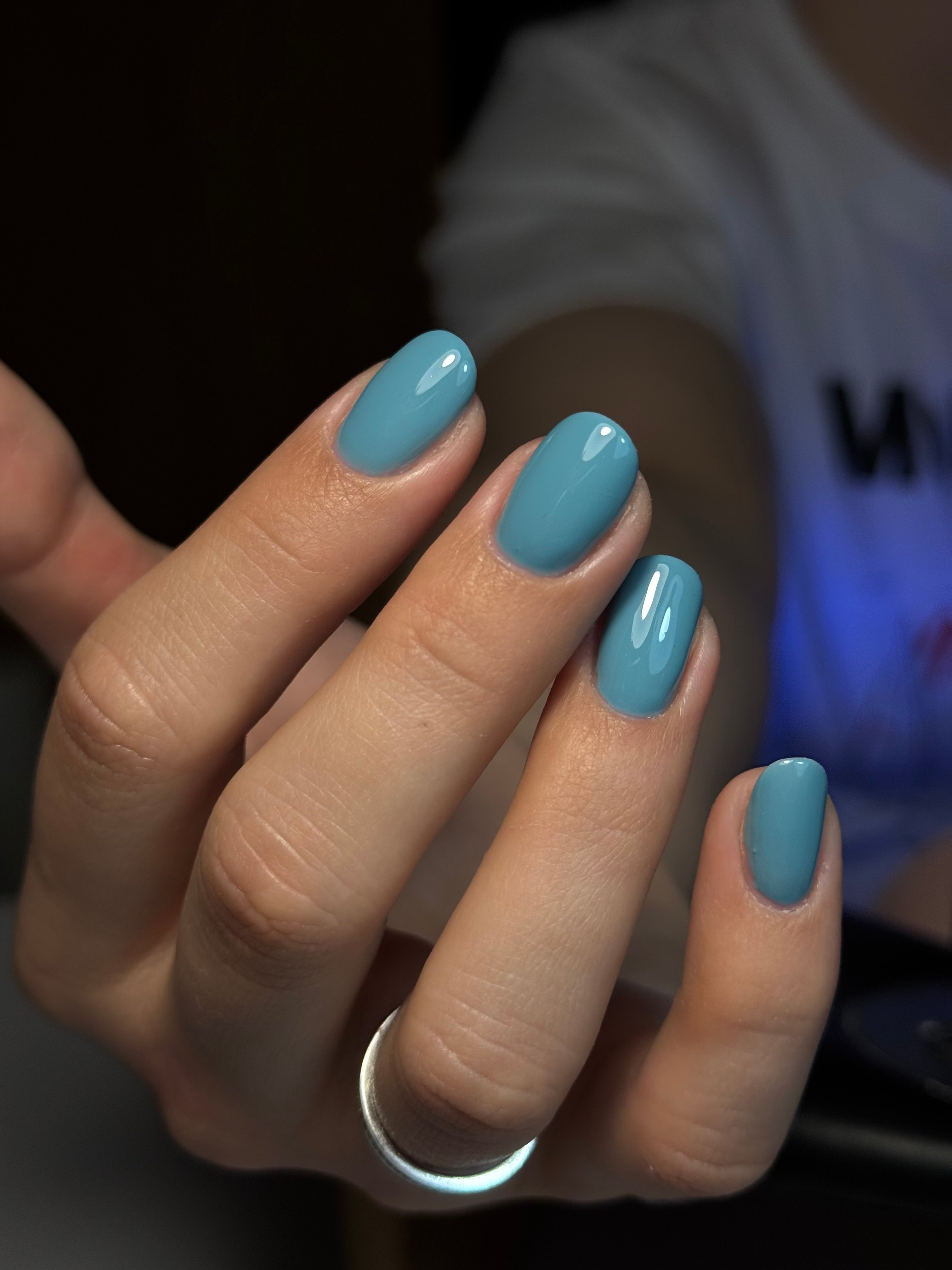 Манікюр на короткі нігті блакитний, фото - Майстер манікюру Оксана Коссе