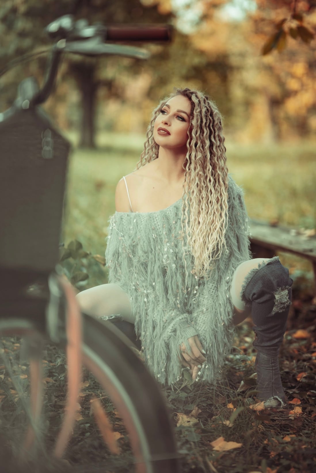 Осіння фотосесія на природі вело, фото - Візажист Тетяна Онопчук