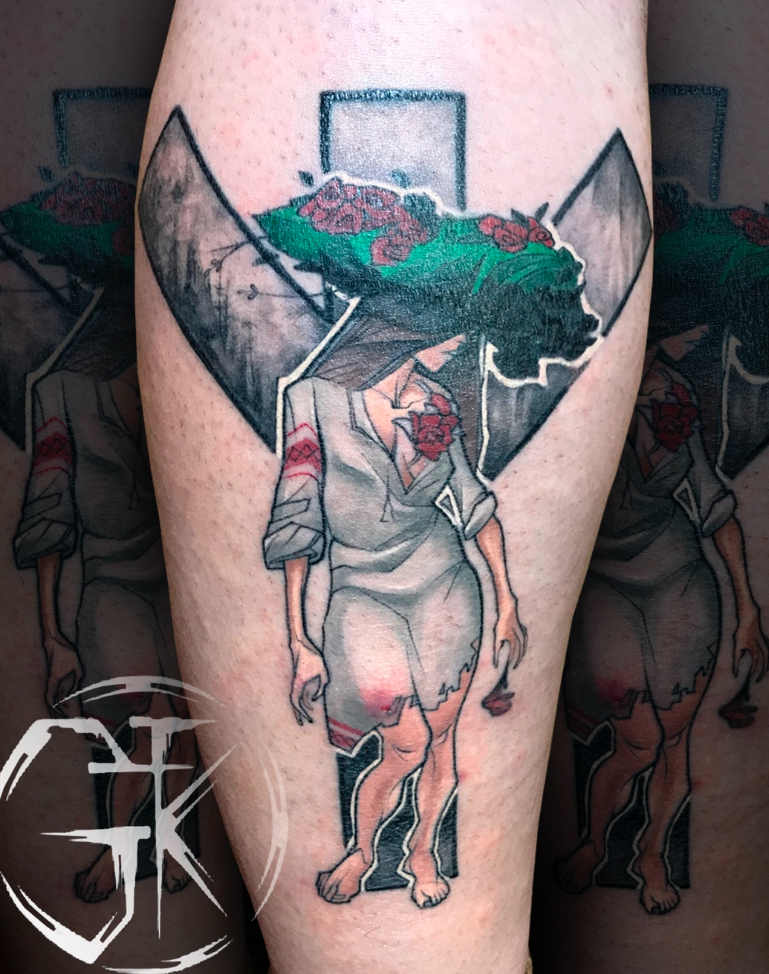 Для хлопців на нозі троянда, фото - Тату салон Tattoo hub
