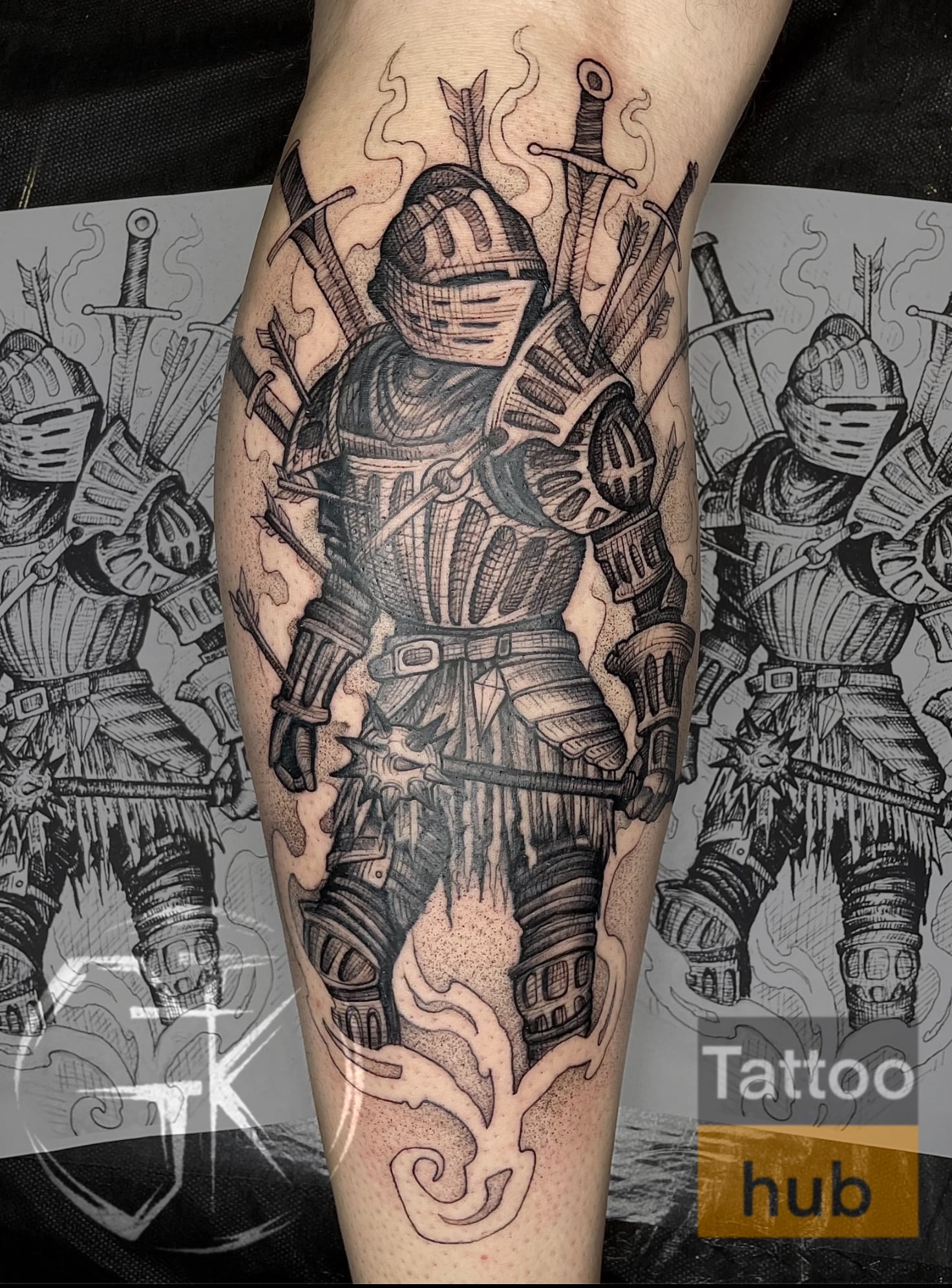 Воїн, фото - Тату салон Tattoo hub