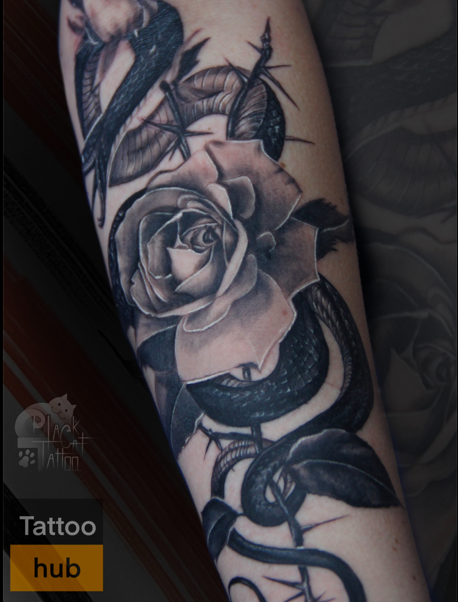 Троянда, фото - Тату салон Tattoo hub