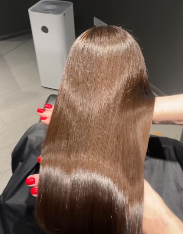 Стрижка на длинные волосы укладка волос шоколадный цвет, фото - Студия красоты Hair Aesthetic