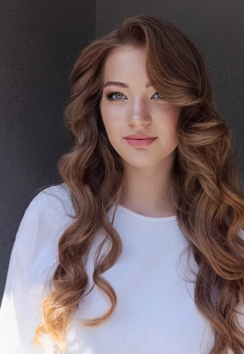 Стрижка на длинные волосы укладка волос карамельный цвет, фото - Студия красоты Beauty Platforma