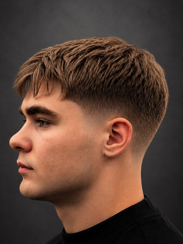 Мужская стрижка кроп фейд, фото - Барбершоп Rap Barbershop