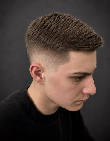 Мужская стрижка на короткие волосы фейд, фото - Барбершоп Rap Barbershop