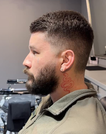 Мужская стрижка на короткие волосы фейд, фото - Барбершоп Barbershop 24