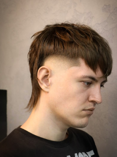 Чоловіча стрижка на середнє волосся малет, фото - Барбершоп Black Barber Sb