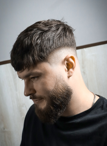 Мужская стрижка кроп фейд, фото - Барбершоп Black Barber Sb