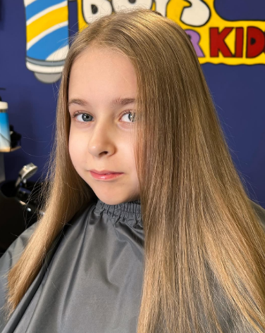 Стрижка на довге волосся жіноча дитяча, фото - Барбершоп Boys Barber Kids