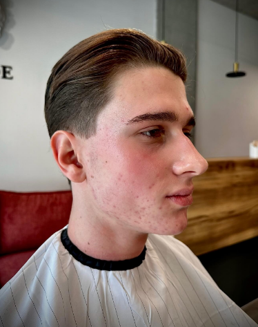 Мужская стрижка на средние волосы фейд, фото - Барбершоп Pride Barbershop