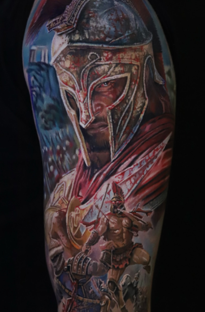 Для хлопців рукав кольорові, фото - Тату салон TATTOO LAMARCH