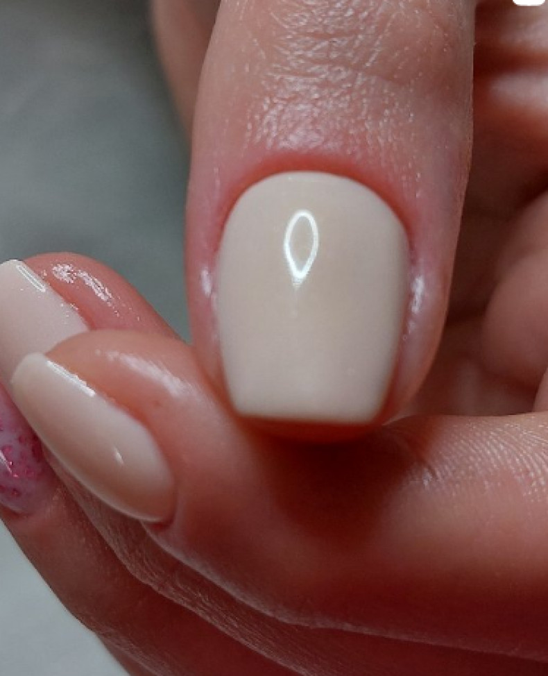 Нежный маникюр нюдовый бежевый, фото - Студия красоты OH NAILS