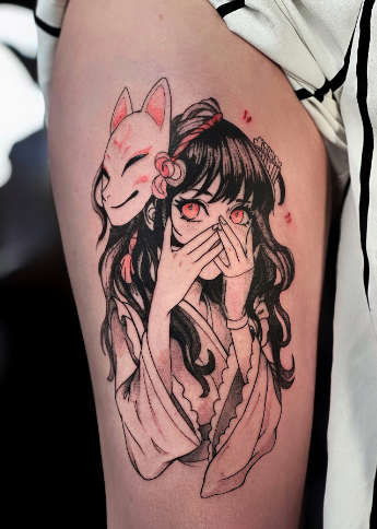 Женские цветные девушка, фото - Тату салон Smile Tattoo