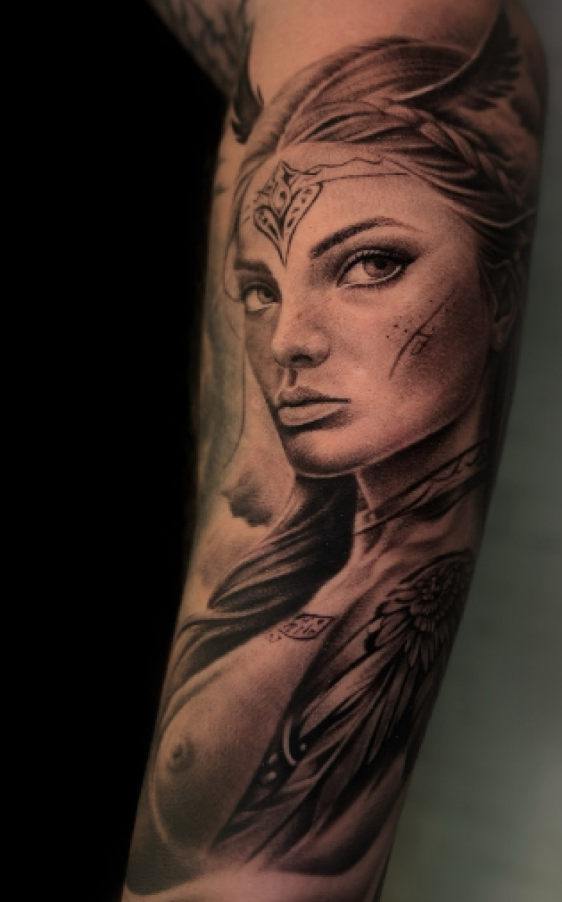 Мужские рукав реализм, фото - Тату салон Smile Tattoo