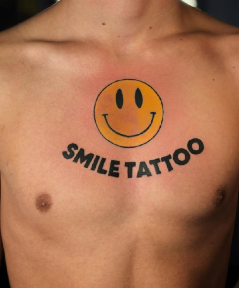 Мужские цветные на груди, фото - Тату салон Smile Tattoo