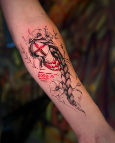 Женские на предплечье цветные, фото - Тату салон Smile Tattoo