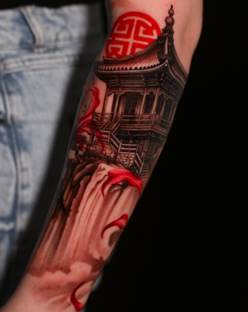 Мужские на предплечье цветные, фото - Тату салон TATTOO LAMARCH
