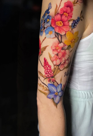 Для дівчат на руці рукав, фото - Тату салон TATTOO LAMARCH