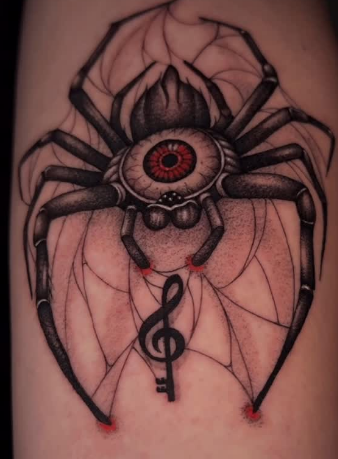 Глаз графика паук, фото - Тату салон TATTOO LAMARCH
